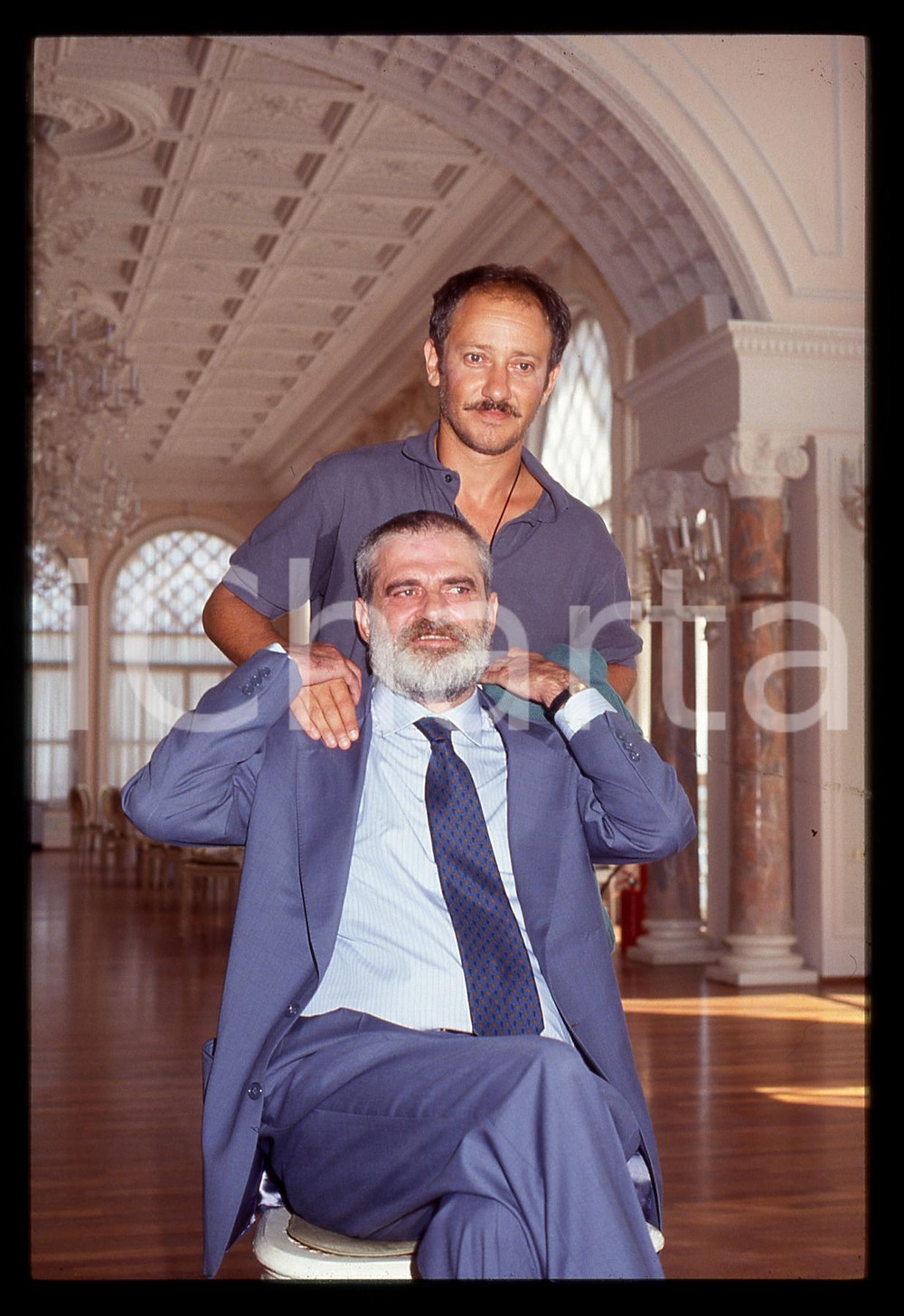35mm vintage slide* 1992 VENEZIA Carlo COLNAGHI Daniele SEGRE Ritratto (2)