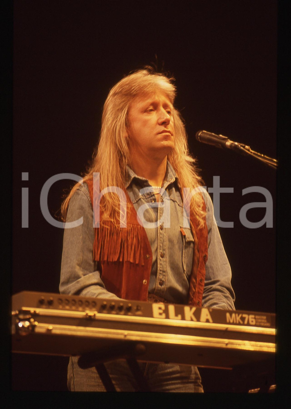35mm vintage slide* 1990ca ITALIA Joe VESCOVI dei DIK DIK in concerto (3)