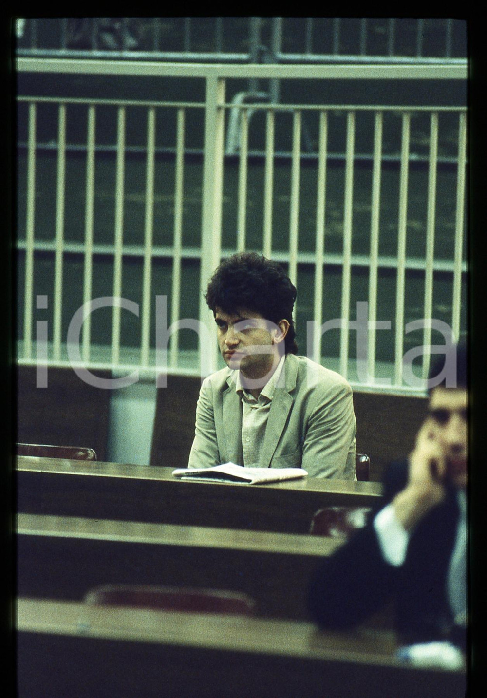 35mm vintage slide* 1980ca MILANO Paolo MORANDINI Processo Walter TOBAGI (3)