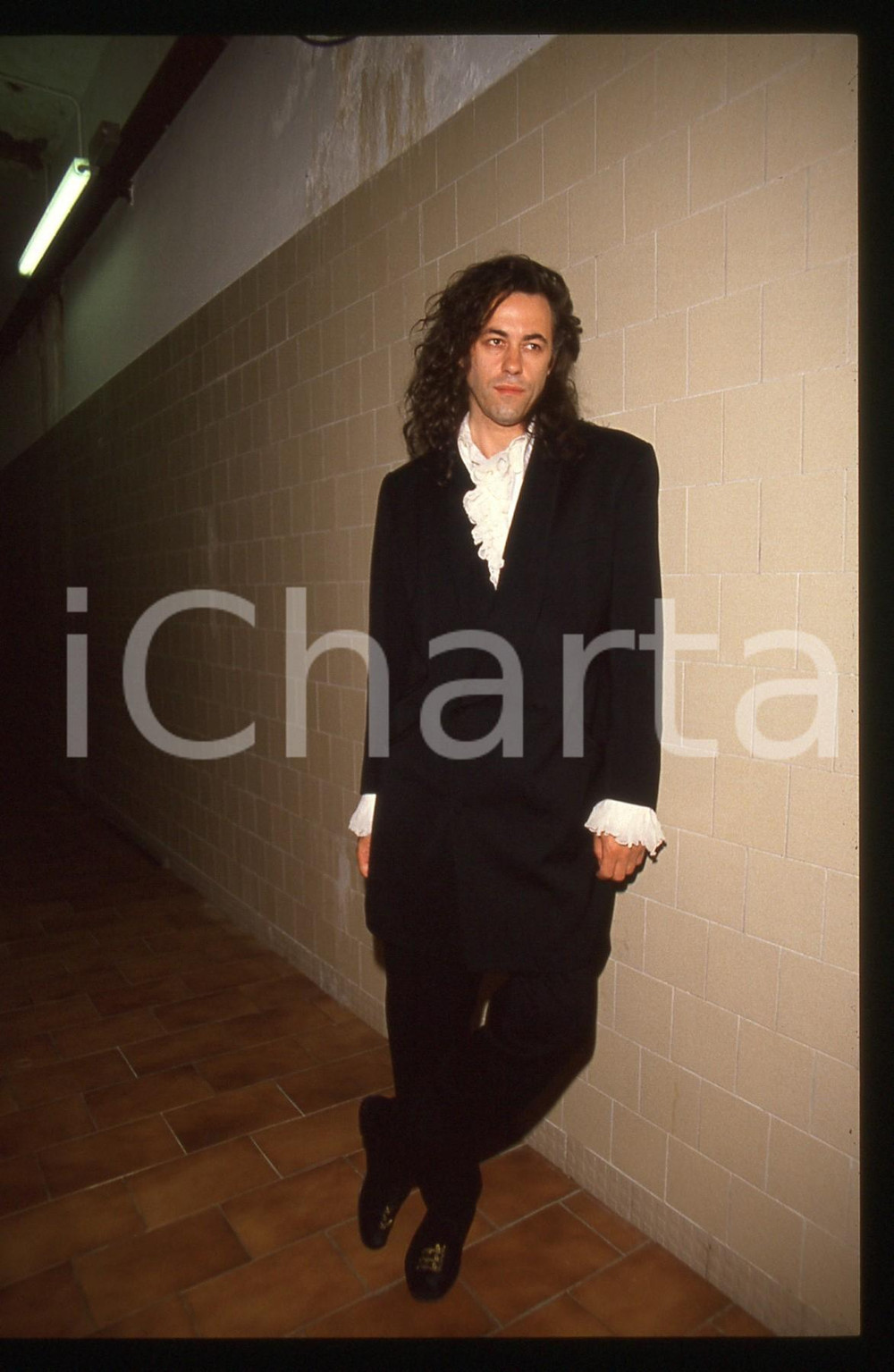 35mm vintage slide* 1990ca MUSICA Bob GELDOF Ritratto del cantante (1)