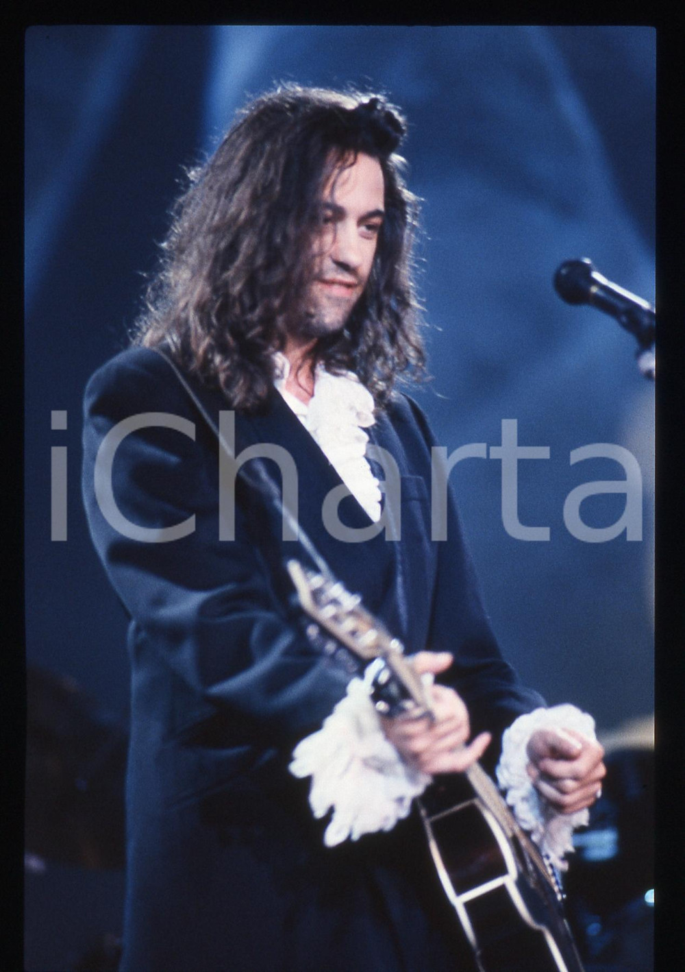 35mm vintage slide* 1990ca MUSICA Bob GELDOF durante un concerto (2)