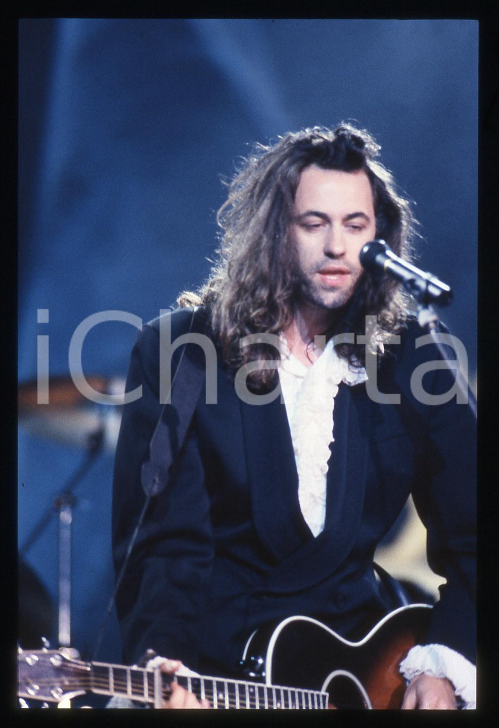 35mm vintage slide* 1990ca MUSICA Bob GELDOF durante un concerto (4)