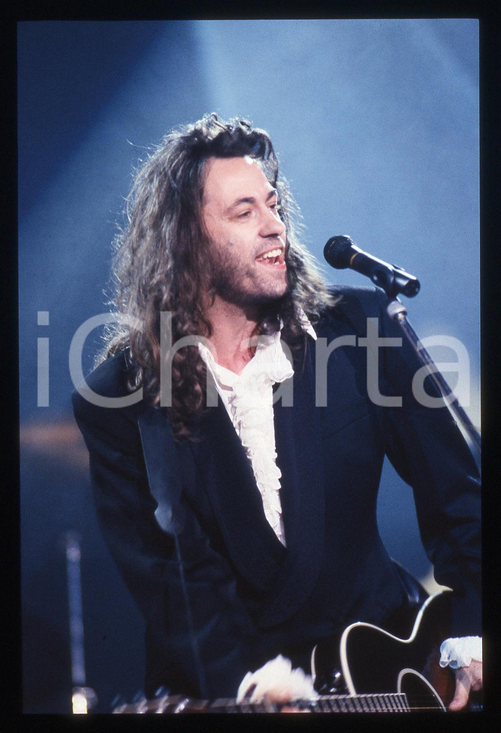 35mm vintage slide* 1990ca MUSICA Bob GELDOF durante un concerto (5)