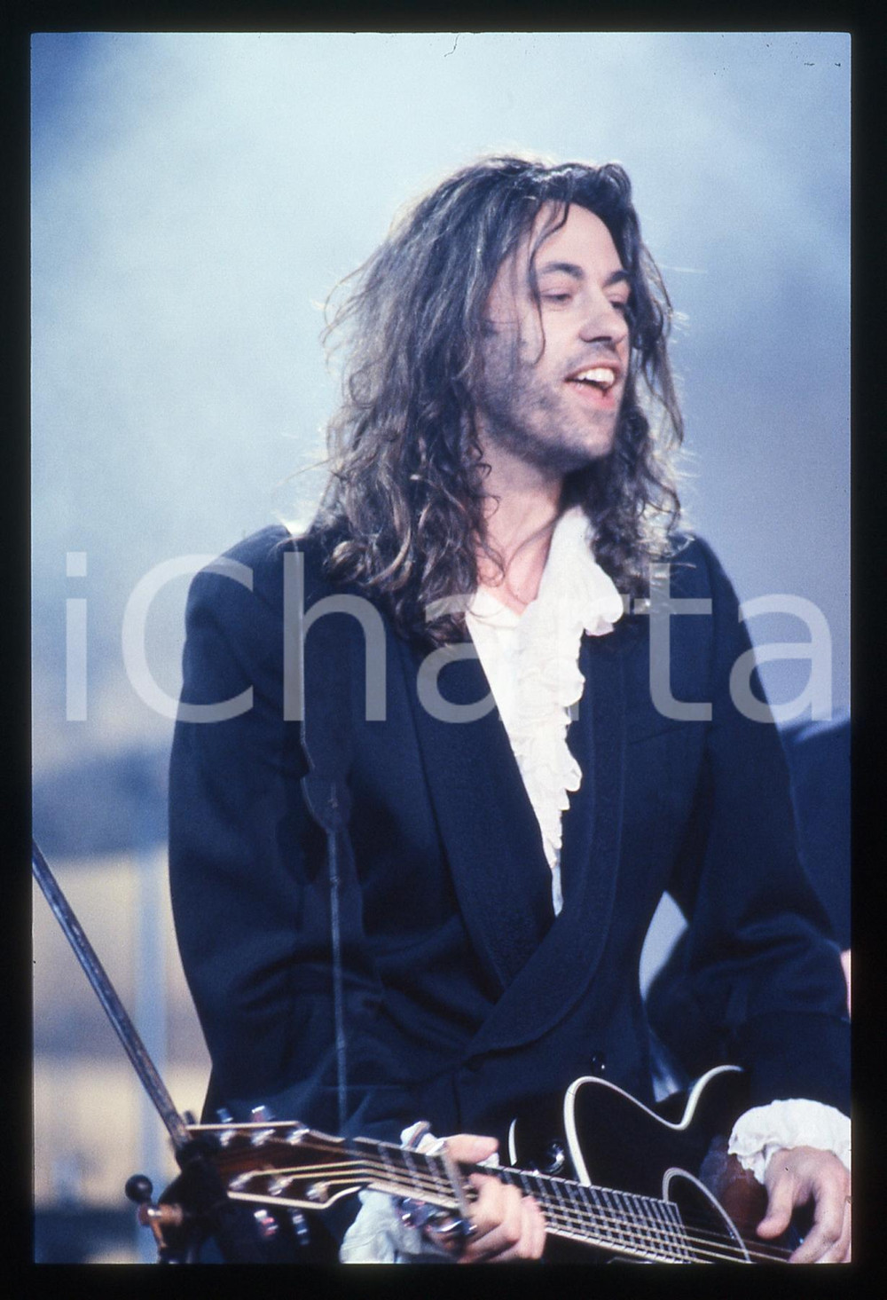 35mm vintage slide* 1990ca MUSICA Bob GELDOF durante un concerto (8)