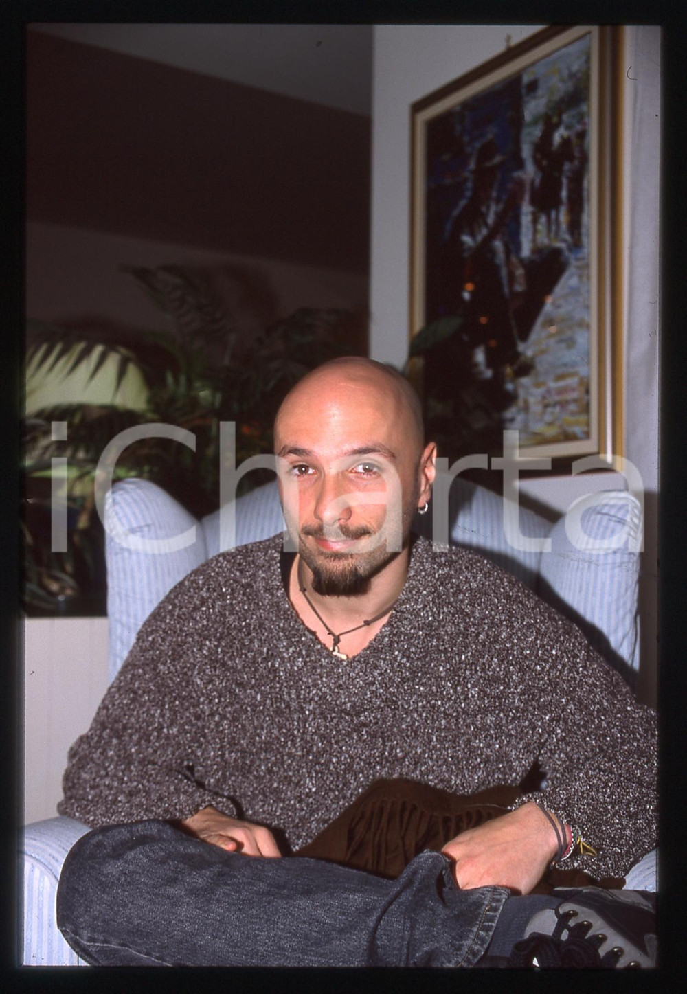 35mm vintage slide* 1995ca MUSICA Alex BARONI Ritratto del cantante (8)