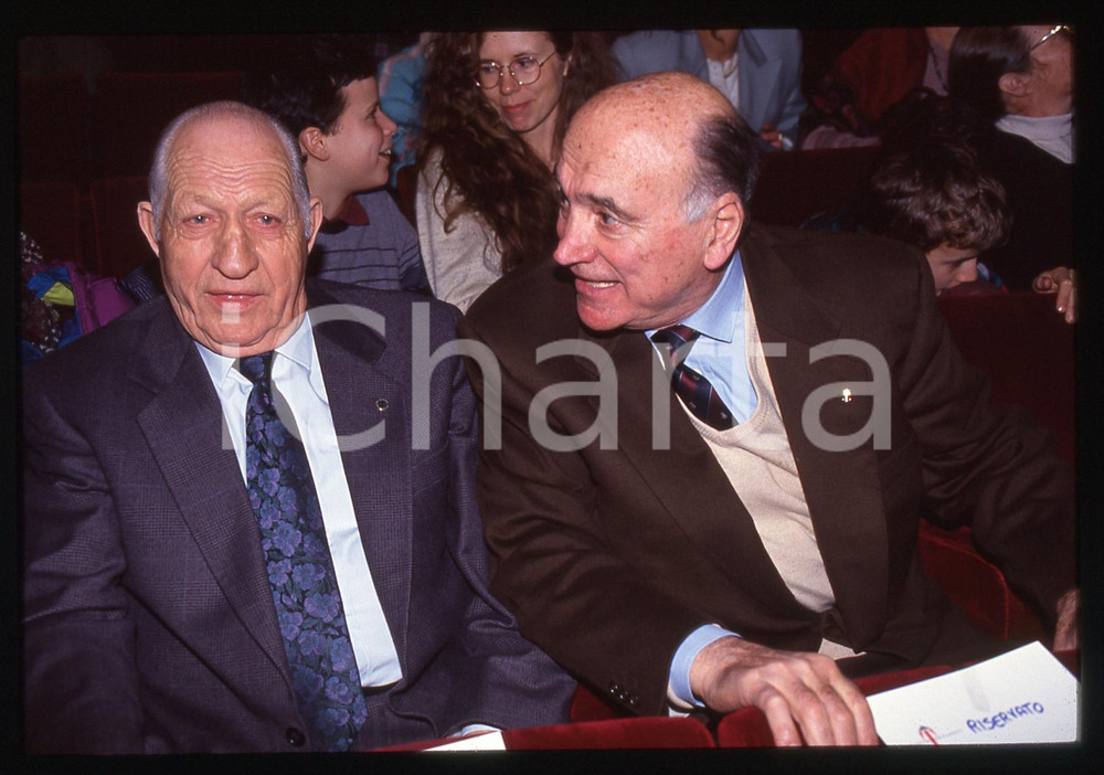 35mm vintage slide* 1990ca CICLISMO Gino BARTALI Fiorenzo MAGNI ad un convegno 4