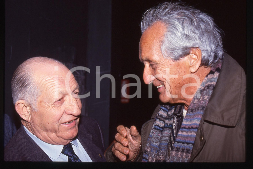 35mm vintage slide* 1990ca CICLISMO Gino BARTALI Ottavio MISSONI Ritratto