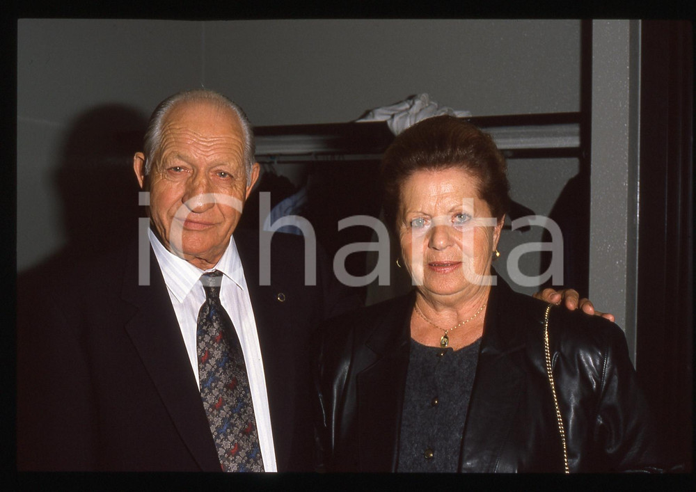 35mm vintage slide* 1990ca COSTUME Gino BARTALI con Adriana BANI Ritratto (1)