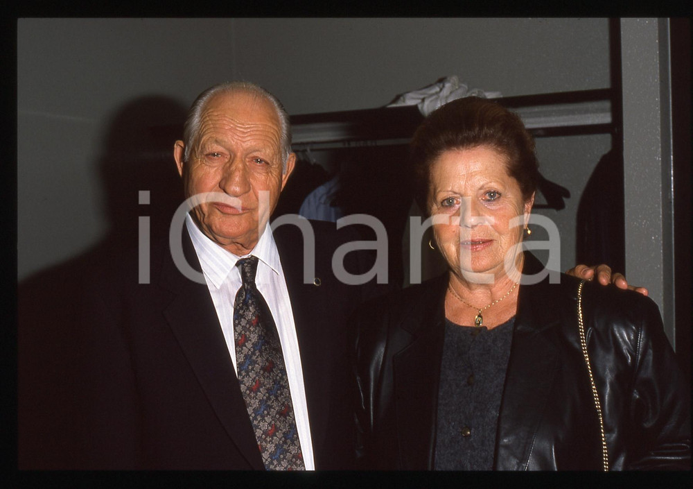 35mm vintage slide* 1990ca COSTUME Gino BARTALI con Adriana BANI Ritratto (2)