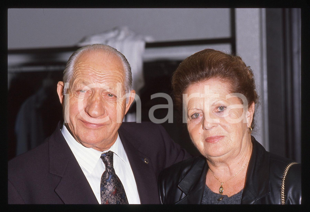 35mm vintage slide* 1990ca COSTUME Gino BARTALI con Adriana BANI Ritratto (3)