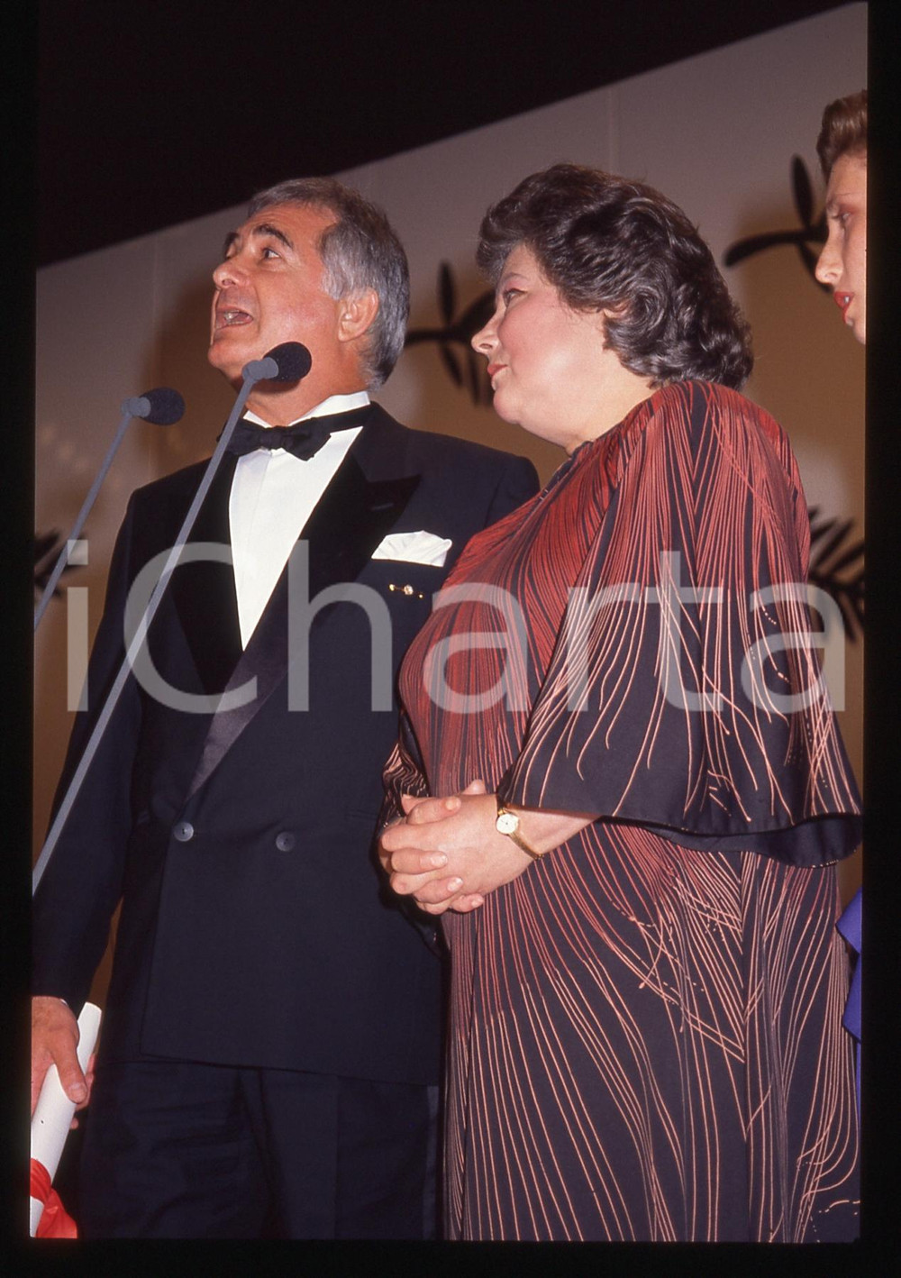 35mm vintage slide* 1990 CANNES Jean-Claude BRIALY Tatiana SAMOILOVA Ritratto 13