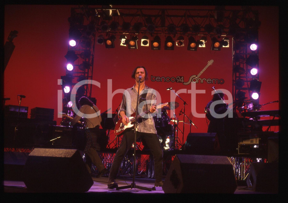 35mm vintage slide* 1994 SANREMO Federico FIUMANI dei DIAFRAMMA al TENCO 94 (1)