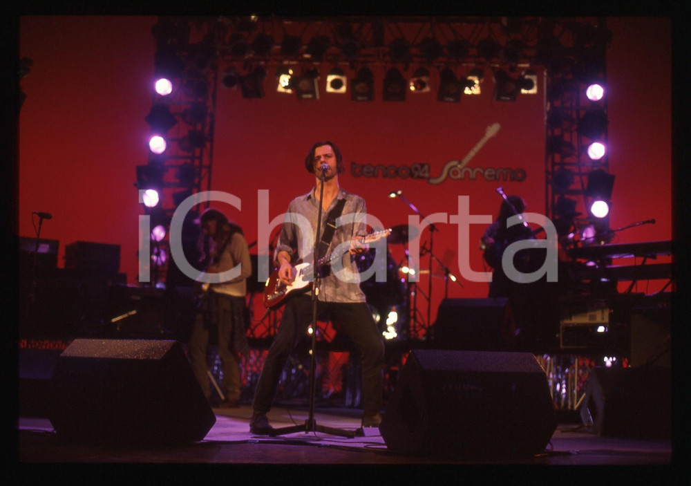 35mm vintage slide* 1994 SANREMO Federico FIUMANI dei DIAFRAMMA al TENCO 94 (3)