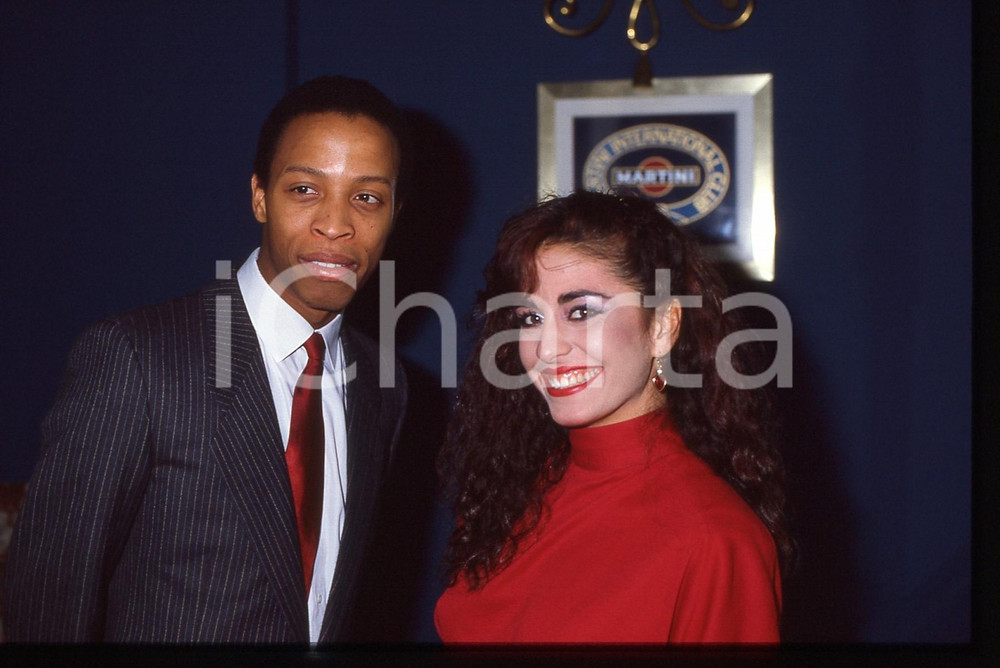 35mm vintage slide* 1984 MILANO Patricia MOORE con Russell RUSSELL Ritratto 