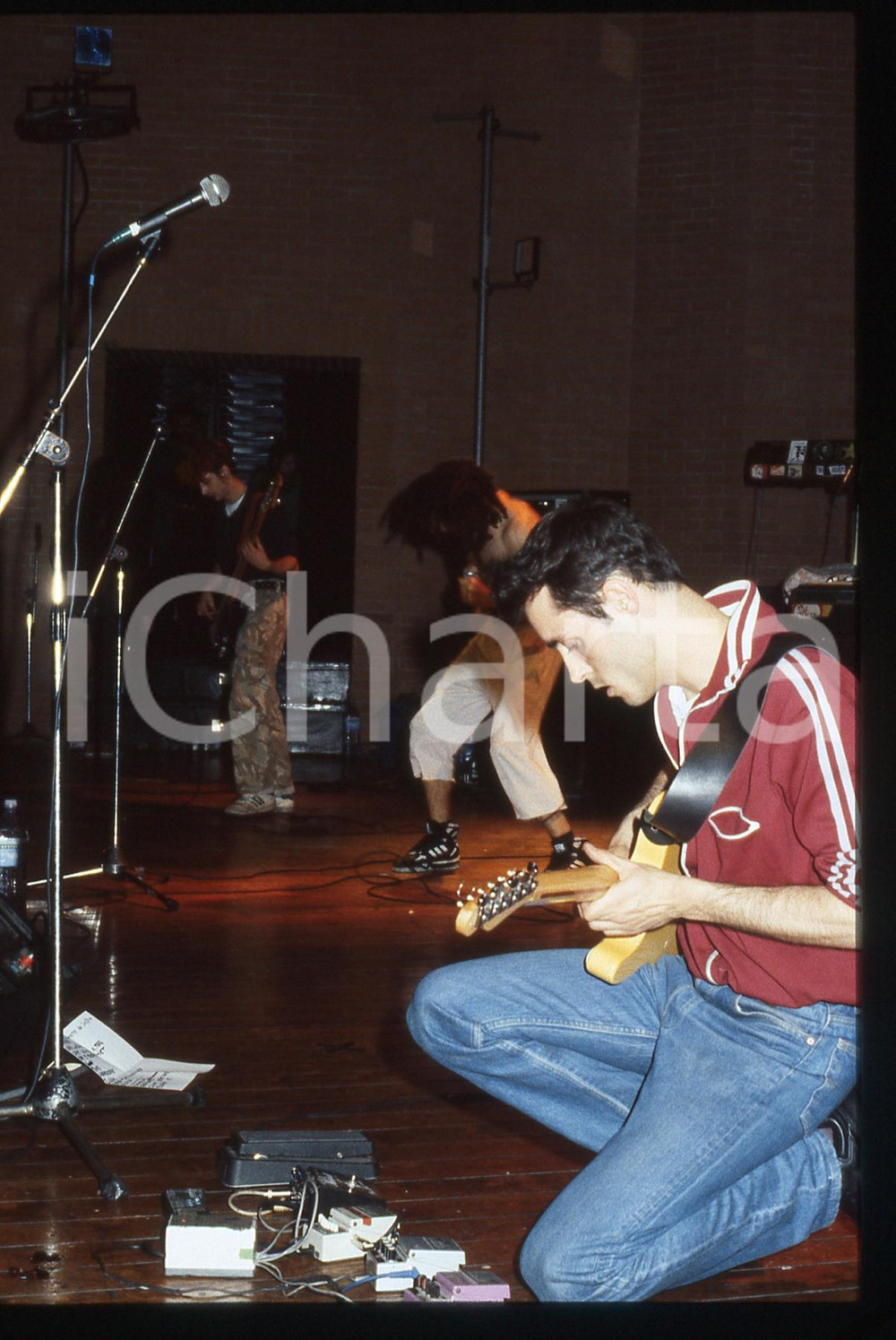 35mm vintage slide* 1990ca MUSICA DIRTY DISTRICT La band durante un concerto 11