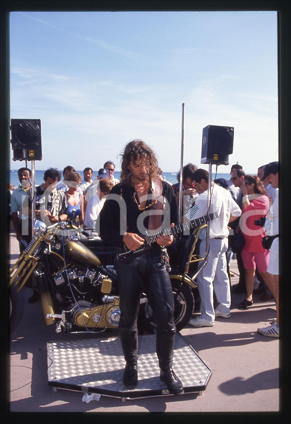 35mm vintage slide* 1990ca RIVIERA ROMAGNOLA Beppe MANIGLIA in concerto (2)