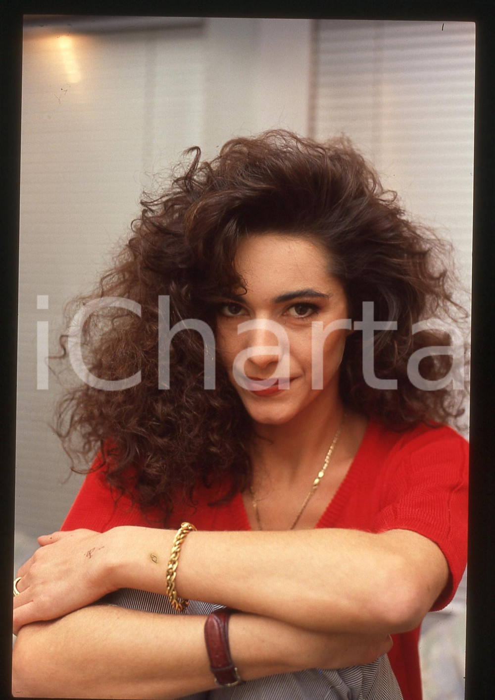 35mm vintage slide* 1990ca COSTUME Emanuela FOLLIERO Conduttrice televisiva (2)