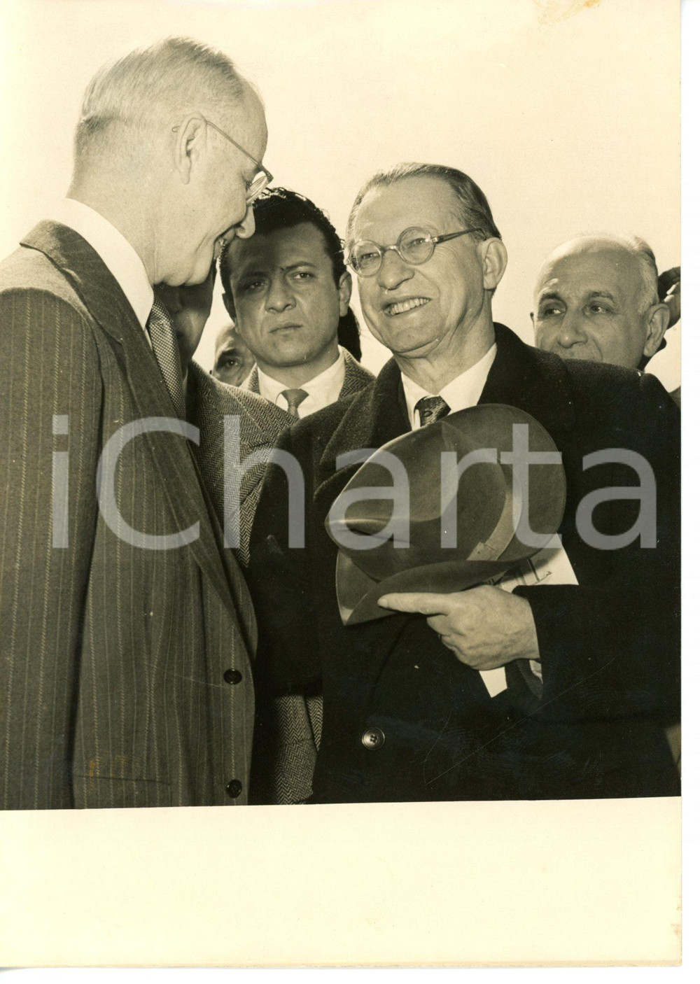 1953 CENTRALE ELETTRICA DI VIGLIENA Alcide DE GASPERI all'inaugurazione *Foto