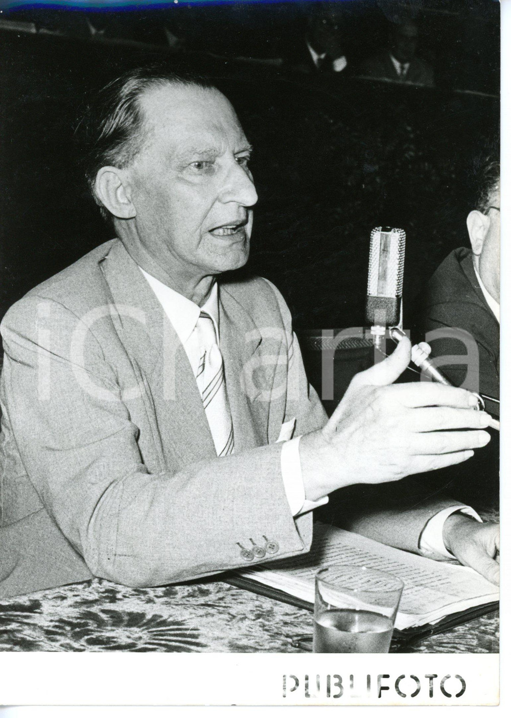 1950 ca POLITICA - DC Ritratto di Alcide DE GASPERI - Fotografia 13x18 cm