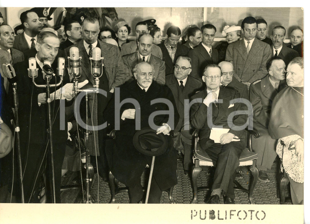 1953 CENTRALE ELETTRICA DI VIGLIENA Alcide DE GASPERI all'inaugurazione - Foto