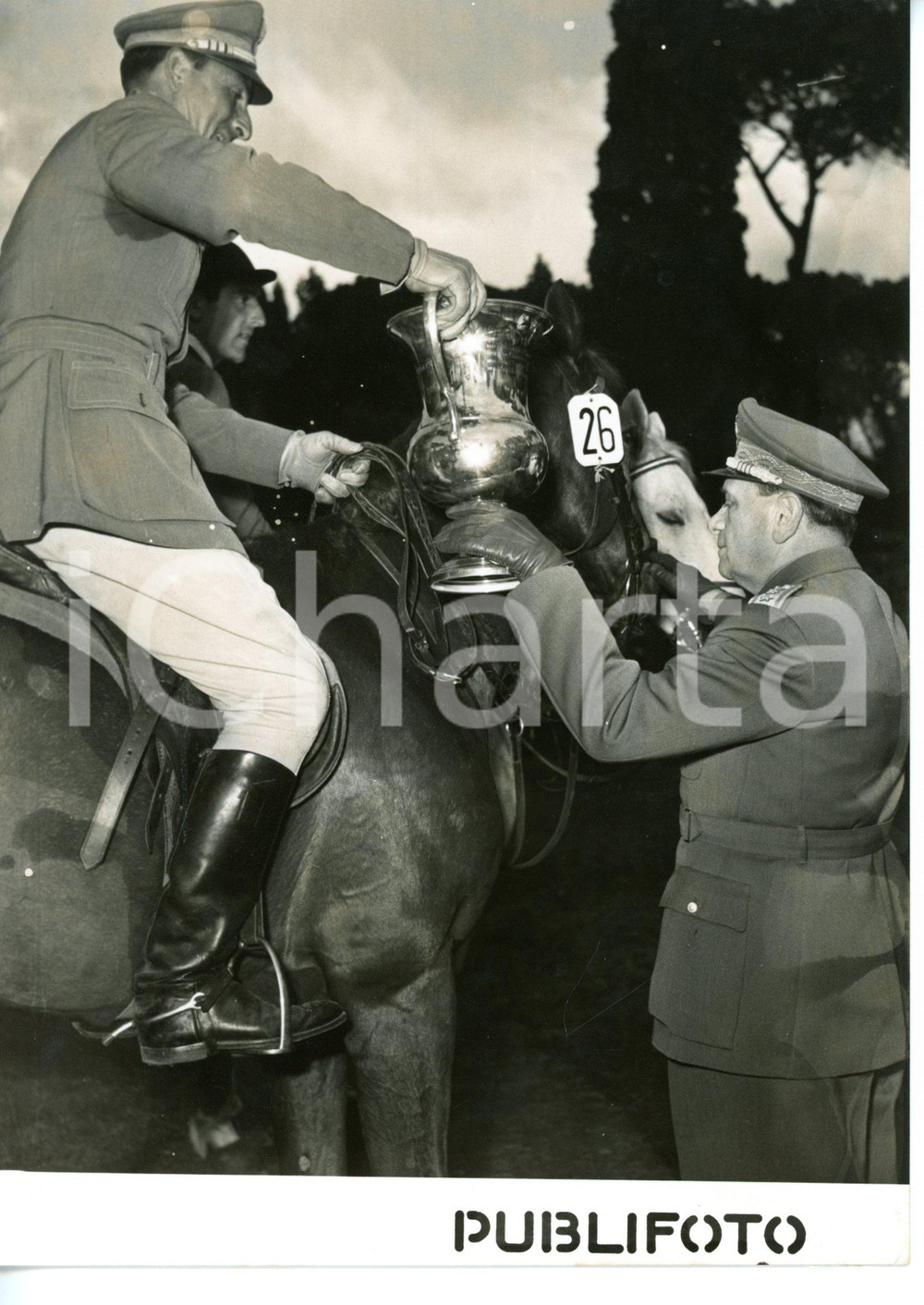 1955 ROMA Concorso Ippico - Premio Cigala Fulgosi - Salvatore OPPES premiato