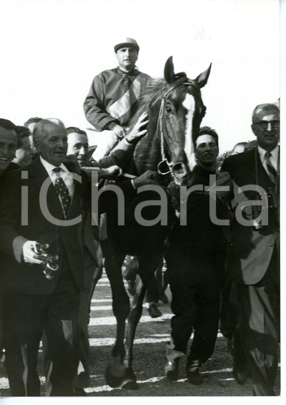 1959 ROMA - IPPICA Derby italiano - Saverio PACIFICI su RIO MARIN *Foto 13x18 cm