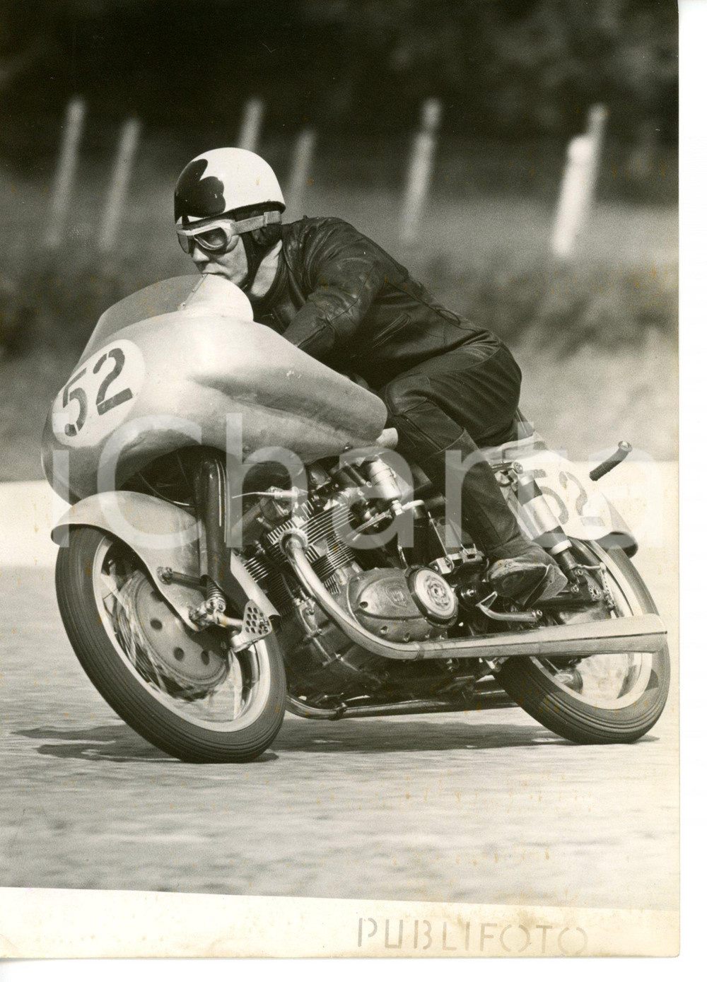 1954 MONZA Prove ufficiali MOTOMONDIALE - Reg ARMSTRONG su NSU 250 cc Foto