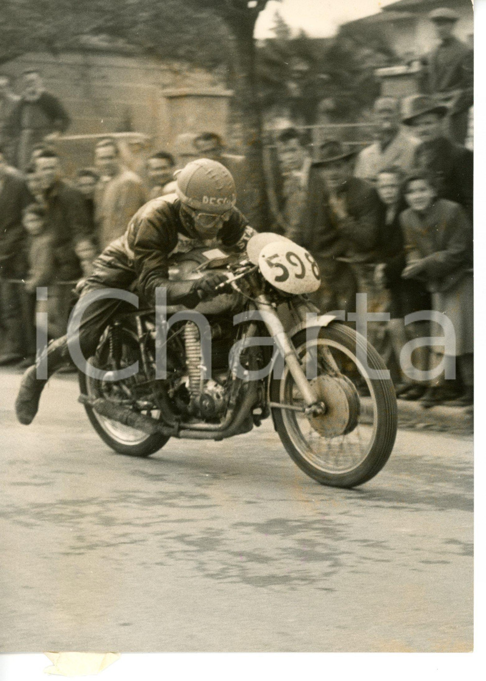 1954 VERBANIA - GIRO MOTOCICLISTICO D'ITALIA Acrobazia di Remo VENTURI Foto