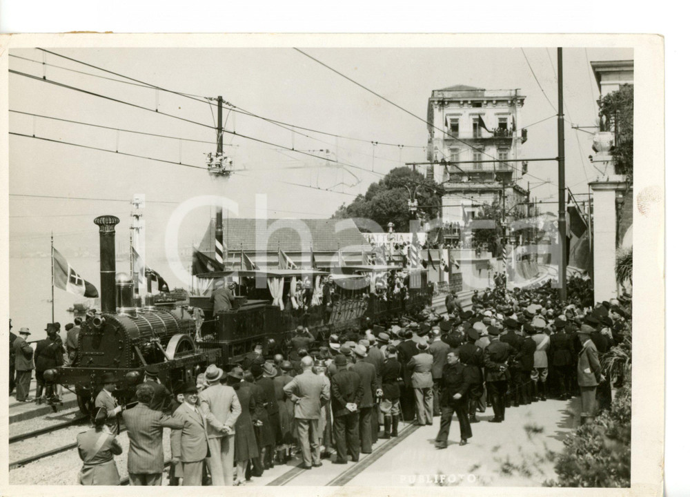 1939 CENTENARIO FERROVIA NAPOLI-PORTICI Rievocazione storica con il primo treno