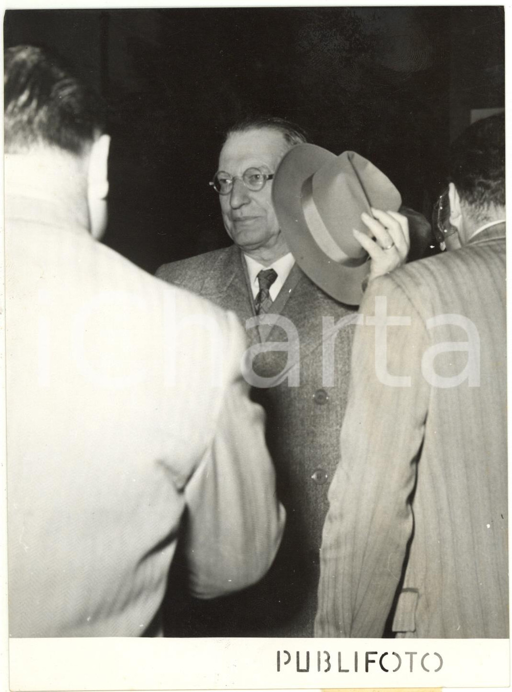 1953 TRENTO - Arrivo di Alcide DE GASPERI alla stazione ferroviaria *Foto 13x18