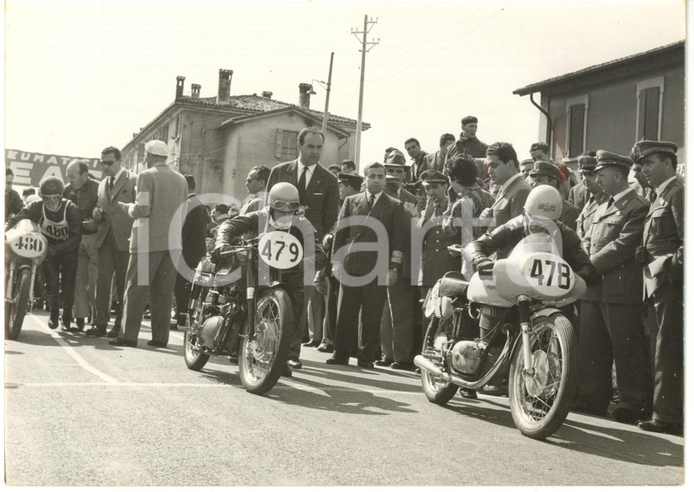 1955 ca ITALIA MOTOCICLISMO - Giovanni FAVILLINI Angelo MARELLI Alano MONTANARI
