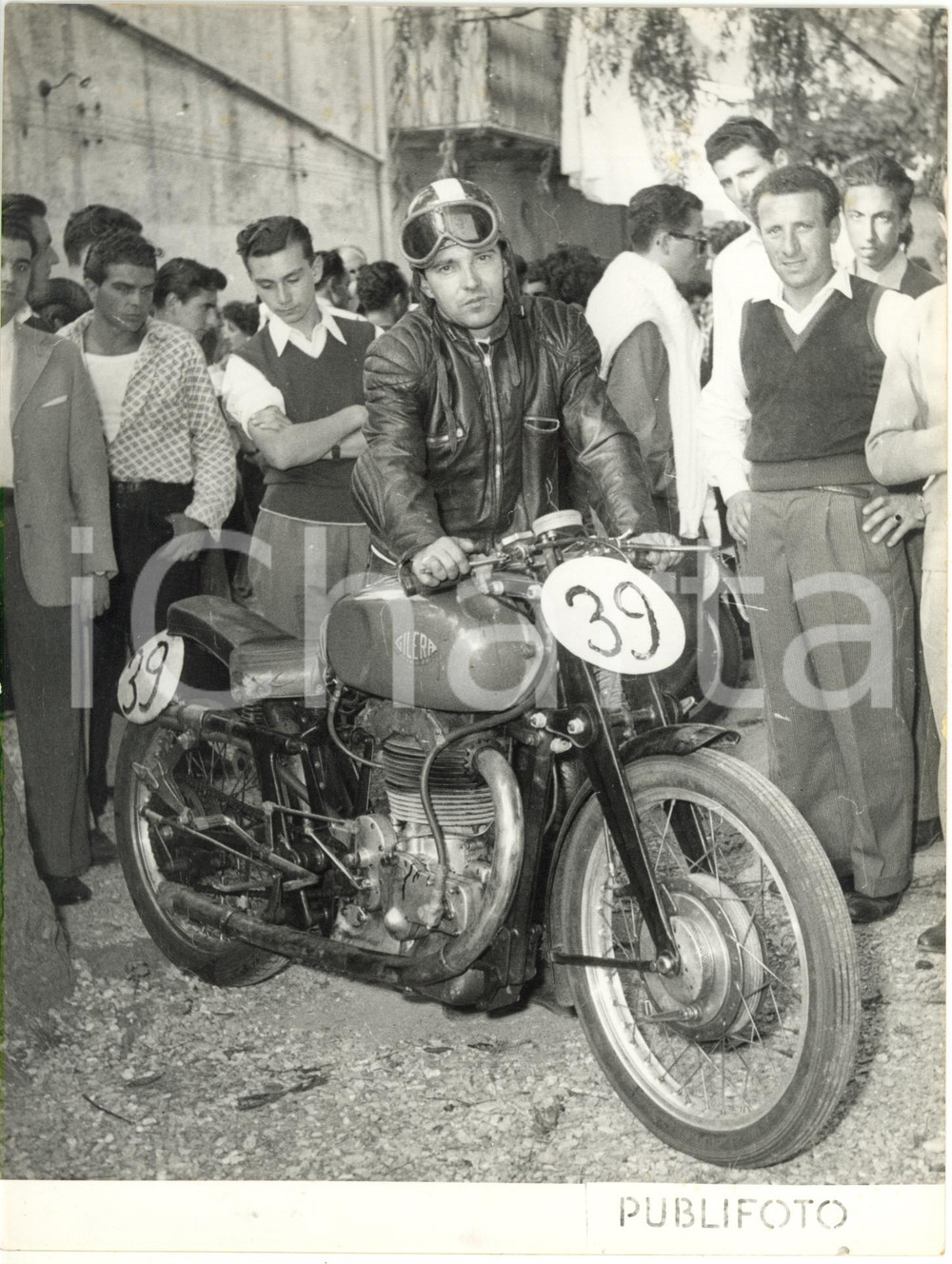 1954 GENOVA Gara PONTEDECIMO-GIOVI - Silvio SILVESTRI con moto GILERA 500 (1) 