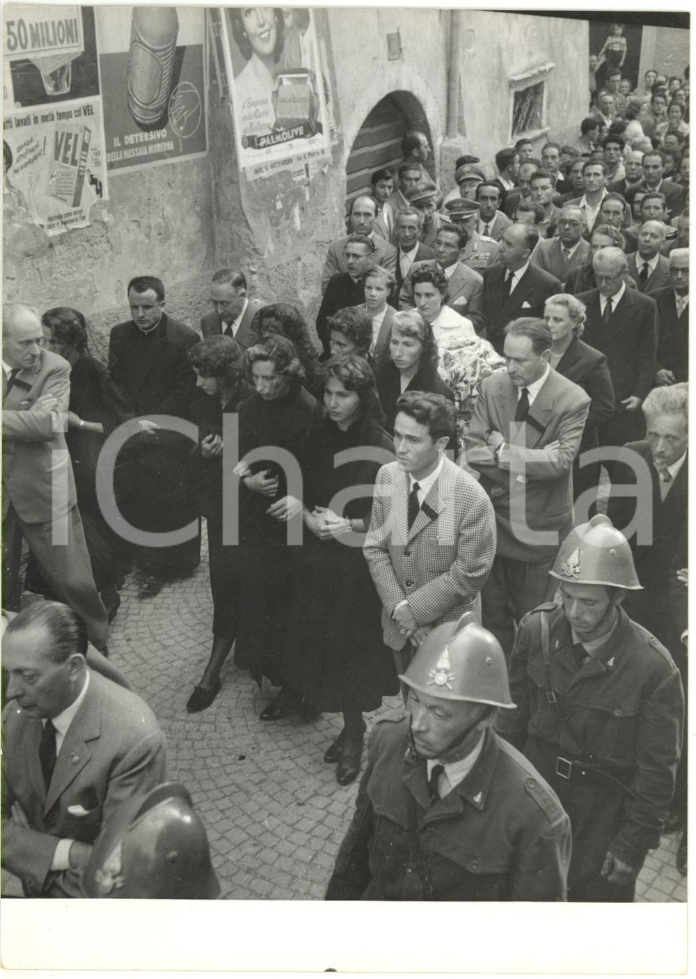 1954 BORGO VALSUGANA Funerali Alcide DE GASPERI - Famiglia segue corteo funebre