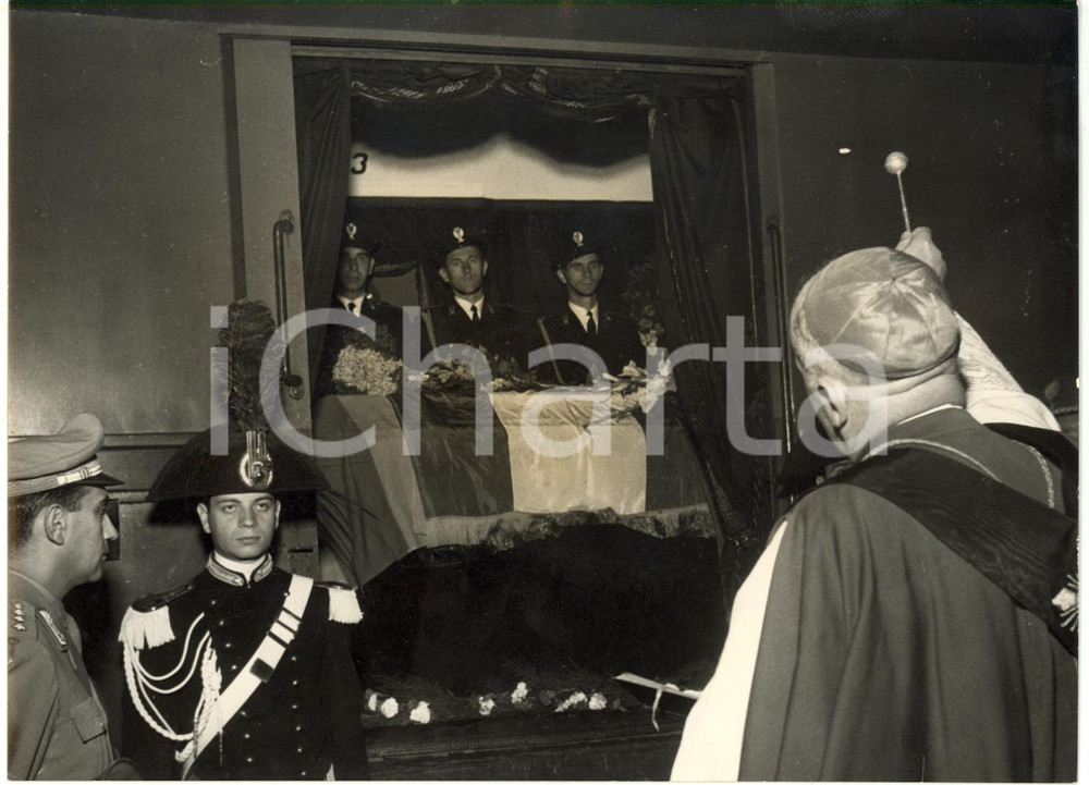 1954 VERONA Morte Alcide DE GASPERI - Benedizione feretro su vagone ferroviario