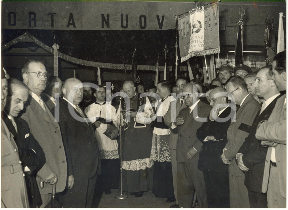 1954 VERONA PORTA NUOVA - Morte Alcide DE GASPERI - Benedizione dell'arcivescovo
