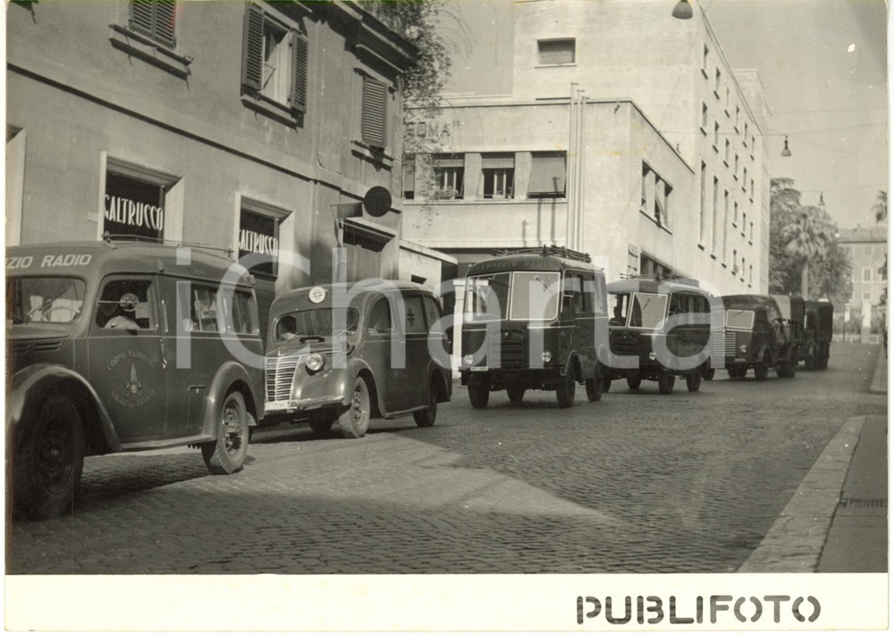1953 ROMA - Terremoto di CEFALONIA - VIGILI DEL FUOCO in partenza per Grecia (2)