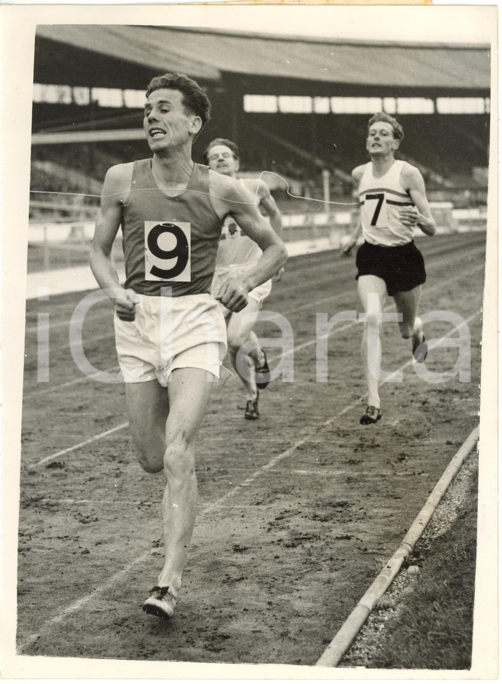 1955 LONDON WHITE CITY STADIUM László TÁBORI Chris CHATAWAY Brian HEWSON *Photo