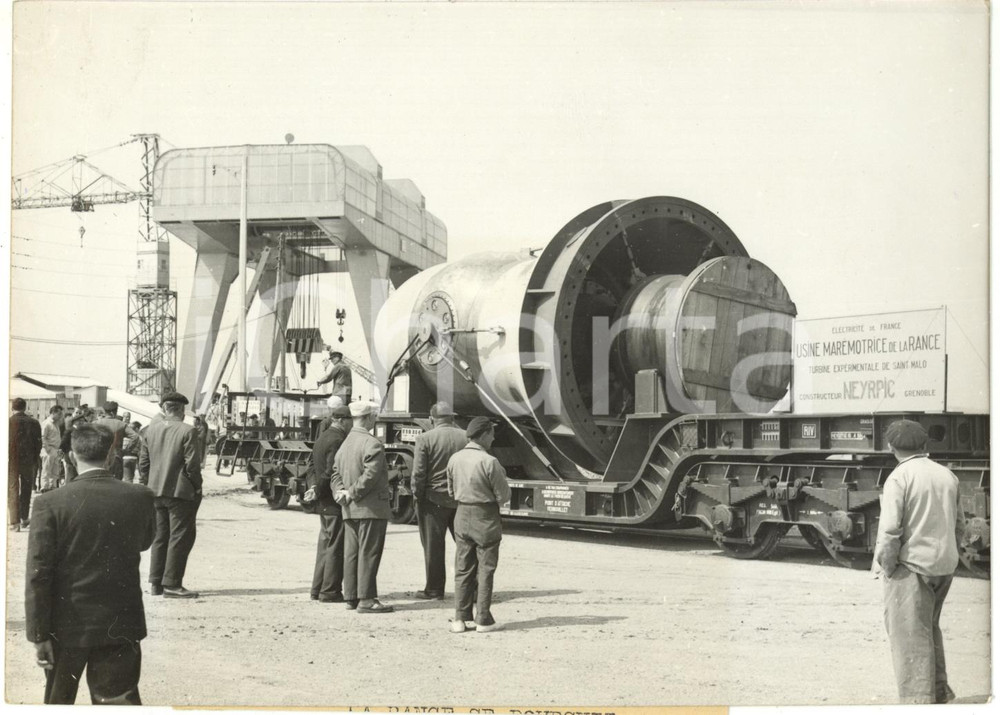 1959 SAINT-MALO Centrale Mareomotrice di RANCE - Trasporto di una turbina *Foto