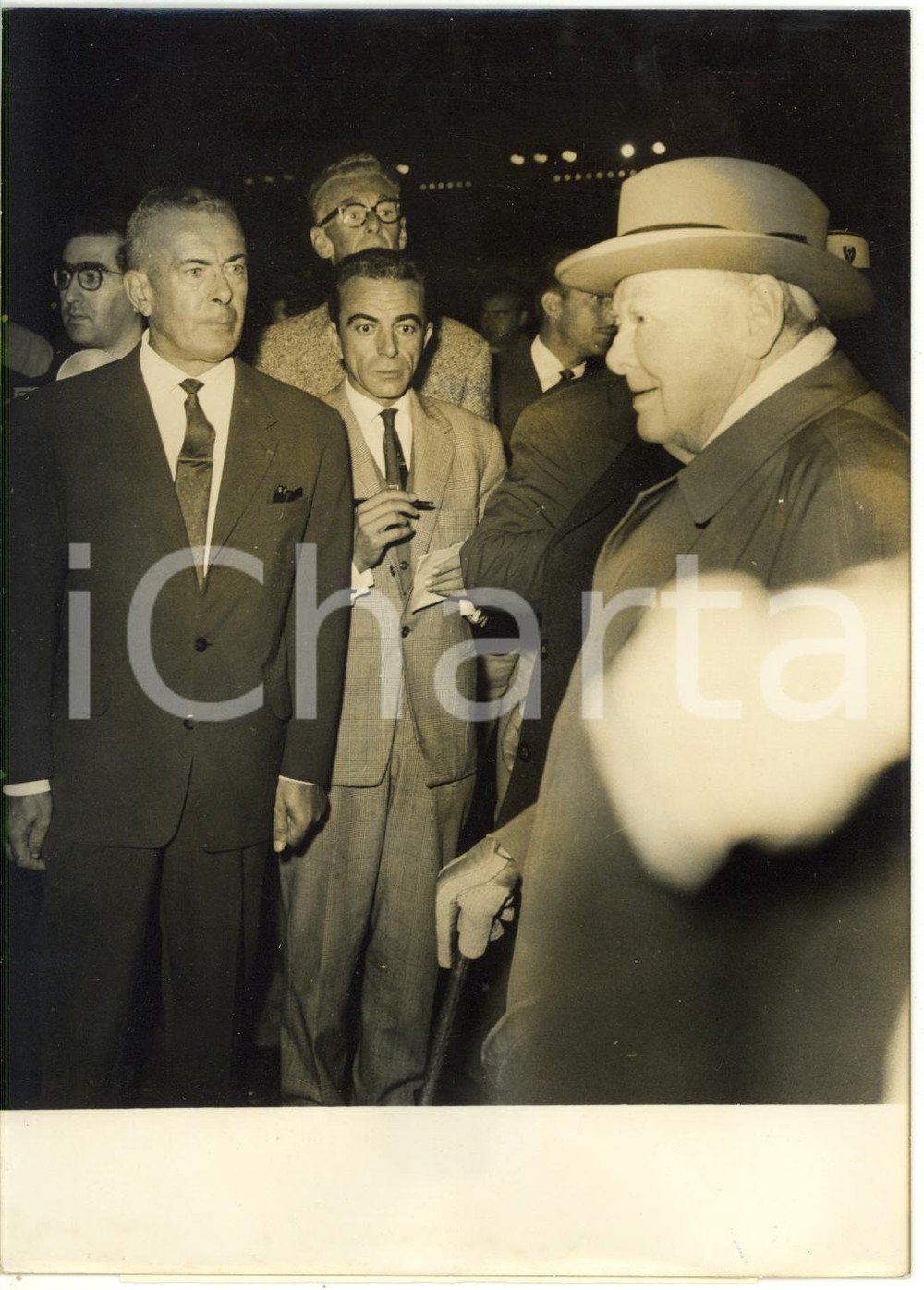 1960 AEROPORTO DI NIZZA - Arrivo di Winston CHURCHILL *Foto 13x18