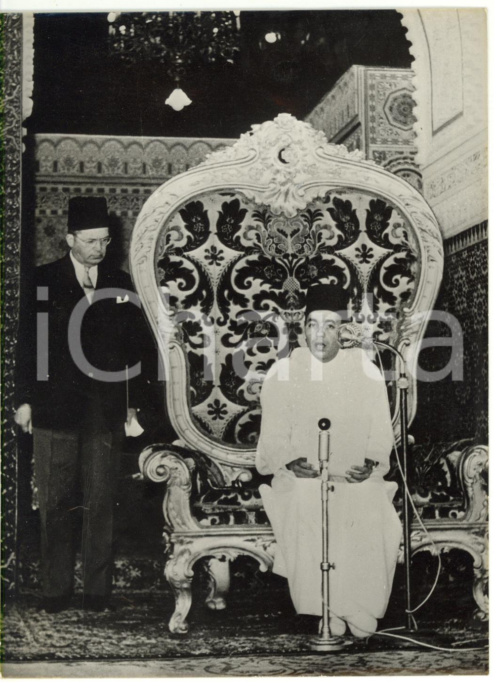 1961 RABAT (MAROCCO) Re HASSAN II Discorso durante cerimonia di intronizzazione