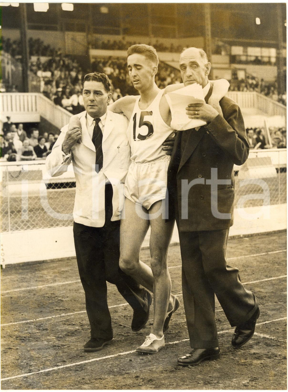 1955 LONDON White City Stadium - Gordon PIRIE and Jack CRUMP at AAA Championship