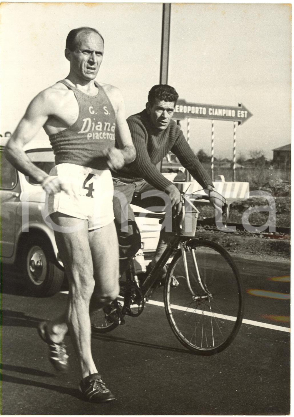 1958  MARCIA IX ROMA - CASTEL GANDOLFO Pino DORDONI squadra GS DIANA PIACENZA
