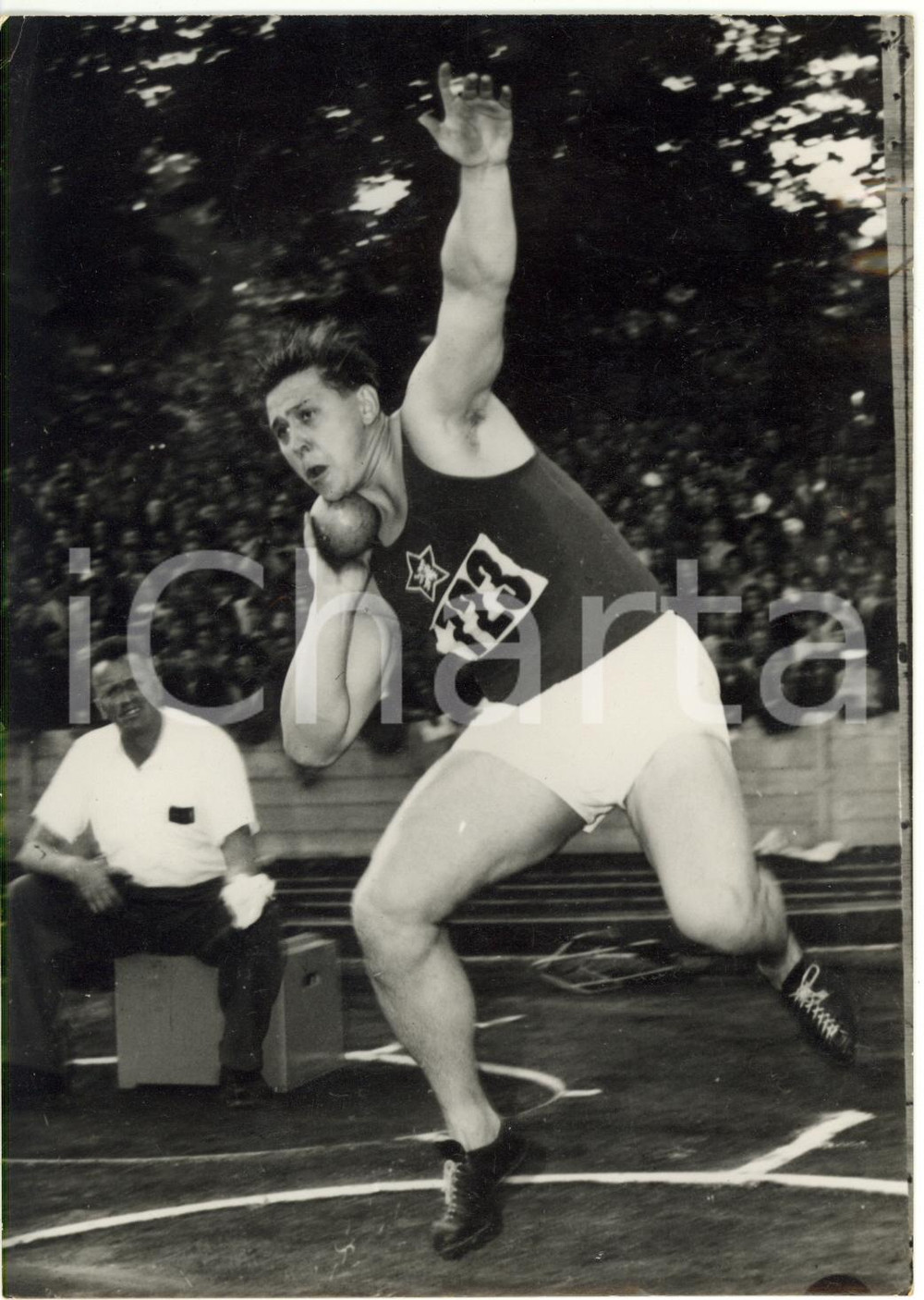 1954 BERNA ATLETICA Lancio del peso - Jiří SKOBLA ai Campionati Europei *Foto