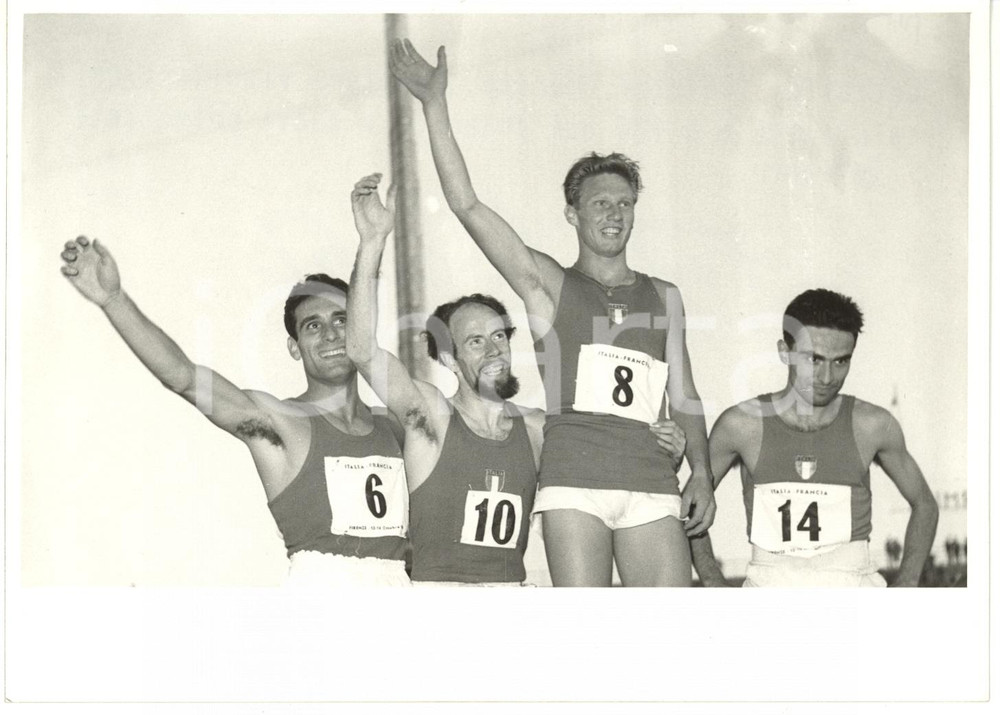 1956 FIRENZE ATLETICA 4x400m Salvatore MORALE Francesco BETTELLA Renato PANCIERA