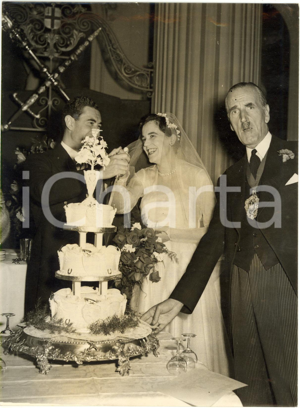 1953 LONDON Mansion House - Rupert DE LA BÈRE al matrimonio della figlia Camilla