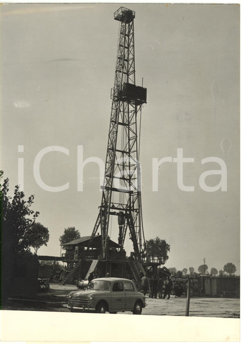 1956 BUSSETO (PR) AGIP MINERARIA Torre di trivellazione petrolifera *Foto 13x18
