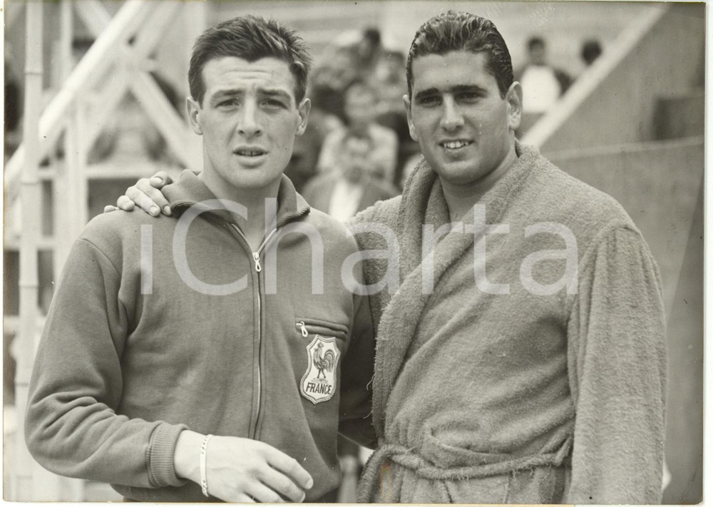 1959 PARIS GRAND PRIX Piscine des Tourelles - Robert CHRISTOPHE Fritz DENNERLEIN