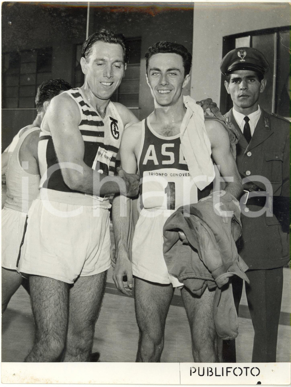 1953 GENOVA ATLETICA Coppa d'oro Mairano - Staffetta Pegli - Albaro - Atleti 