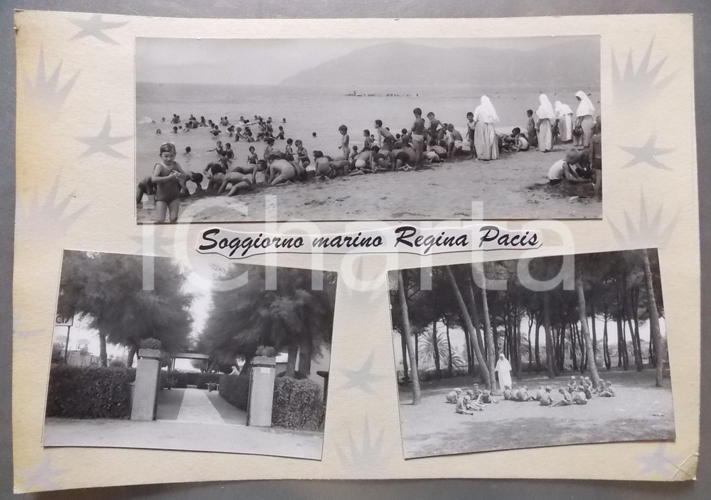 1965ca MARINA DI CARRARA Soggiorno marino Regina Pacis *Bozzetto cartolina 37x26
