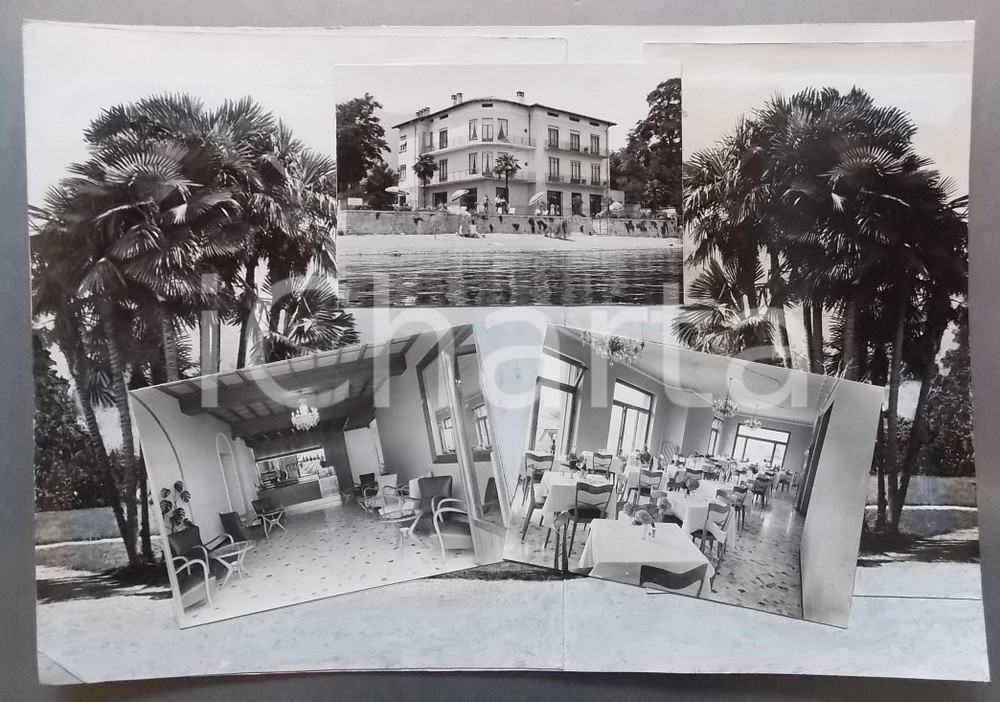 1965 ca BAVENO Vedutine con albergo *Bozzetto preparatorio per cartolina 40x28